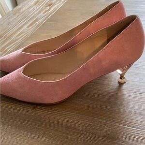 Kate Spade Pink Suede Kitten Heels